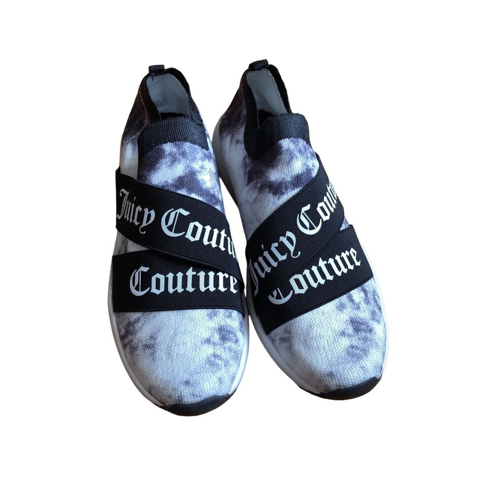 Juicy Couture Womens Alvia B/W Tie-dye Slip-On Sneakers Shoes 8.5 Medium NWOB